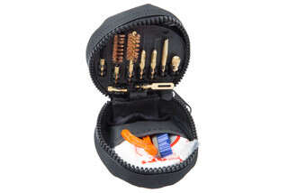 The Otis Technology Pistol Cleaning Kit comes in a compact Nylon pouch